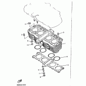 Схема вузла: Головка циліндра Yamaha XJ600 Diversion (S-TYPE)