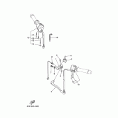Схема вузла: Пульт управління рульовий та Важель Yamaha XT660 XT660X