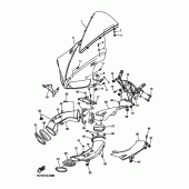 Схема вузла: Облицювальні елементи 1 Yamaha YZF-R1 R1 RaceBase