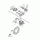 Схема вузла: Задній гальмівний супорт Yamaha XT250 Serow
