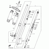 Схема вузла: Вилка передньої осі Yamaha XT600 XT600