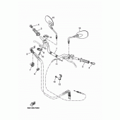 Схема вузла: Кермо та Тросики Yamaha XSR700/ MTM690