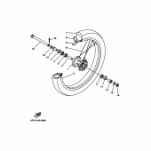 Схема вузла: Переднє колесо Yamaha TTR225 TT-R225