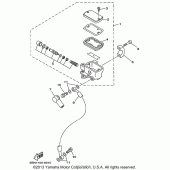 Схема узла: Передний тормозной цилиндр Yamaha XVS650 V-Star Classic