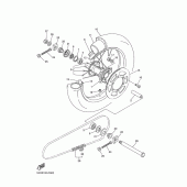 Схема узла: Заднее колесо Yamaha YZ250 YZ250F