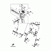 Схема вузла: Передній гальмівний циліндр Yamaha XV1600 Wild Star
