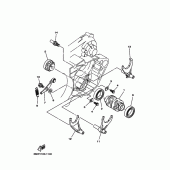 Схема узла: Копирный вал и Вилки Yamaha YZ250 YZ250