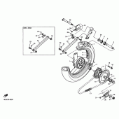 Схема узла: Заднее колесо Yamaha XJR1200