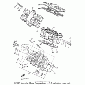 Схема вузла: Головка циліндра Yamaha XVZ1300 Venture Royale