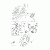 Схема вузла: Переднє гальмо Yamaha WR125 WR125R