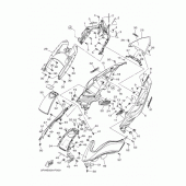 Схема вузла: Бічна кришка Yamaha XP500 T-MAX 530