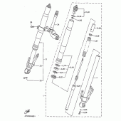 Схема вузла: Вилка передньої осі Yamaha YZF-R1 R1