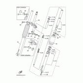 Схема вузла: Вилка передньої осі Yamaha TTR125 TT-R125