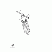 Схема вузла: Задня підвіска Yamaha TTR230 TT-R230