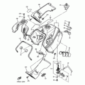 Схема узла: Топливный бак Yamaha XT500