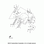 Схема узла: Облицовочные элементы Yamaha XVS950 V-Star Tourer