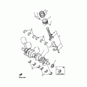 Схема вузла: Колінчастий вал та Поршень Yamaha FZS600 FAZER