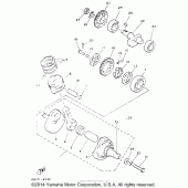 Схема узла: Коленчатый вал и Поршень Yamaha TW200 TRAILWAY