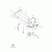 Схема узла: Пульт управления рулевой и Рычаг Yamaha YZ125