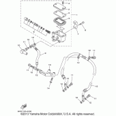 Схема вузла: Передній гальмівний циліндр Yamaha XVS1100 V-Star Classic