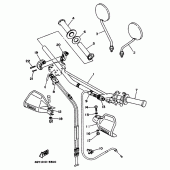 Схема вузла: Кермо та Тросики Yamaha TT250R TT-R