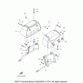 Схема узла: Saddlebag (1) Yamaha XV1600 Road Star Silverado