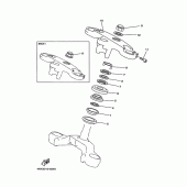 Схема вузла: Рулевий механізм Yamaha TRX850