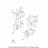 Схема узла: Saddlebag (1) Yamaha XV1700 Road Star Silverado