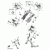 Схема узла: Подножки и Подставка Yamaha FZX750