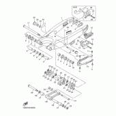 Схема узла: Задний рычаг и Подвеска Yamaha WR450F