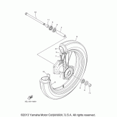 Схема узла: Переднее колесо Yamaha XVS1100 V-Star Midnight Custom
