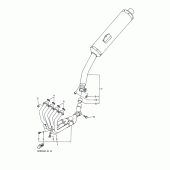 Схема вузла: Вихлопна система Yamaha YZF-R6/YZF600 R6