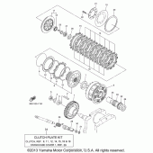 Схема вузла: Зчеплення Yamaha XVS1300 V-Star