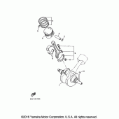 Схема вузла: Колінчастий вал і поршень Yamaha XVS650 V-Star Custom