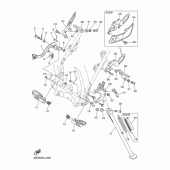 Схема вузла: Підніжки та Підставка Yamaha WR250 WR250R