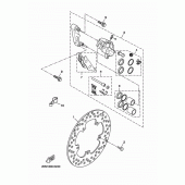 Схема вузла: Переднє гальмо Yamaha YP250 X-MAX
