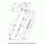 Схема узла: Вилка передней оси Yamaha XVS1300 V-Star Deluxe