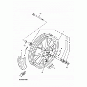 Схема вузла: Переднє колесо Yamaha YZF-R125