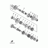Схема вузла: Трансмісія Yamaha TT250R TT-R
