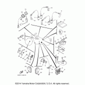 Схема узла: Электрооборудование (1) Yamaha XV1900 Raider