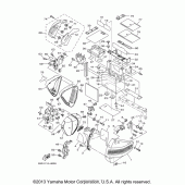 Схема узла: Боковая крышка Yamaha XV1900 Raider S