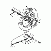 Схема узла: Заднее колесо Yamaha YZ125