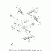 Схема узла: Задний рычаг и Подвеска Yamaha XVS950 Bolt