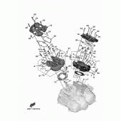Схема вузла: Головка циліндра Yamaha XV1900 Star Venture