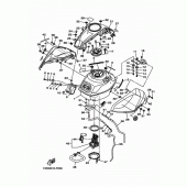 Схема узла: Топливный бак Yamaha YZF-R25