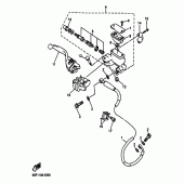 Схема вузла: Передній гальмівний циліндр Yamaha WR450F