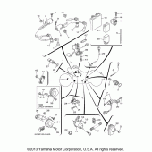 Схема вузла: Електроустаткування (1) Yamaha XV1700 Road Star Silverado