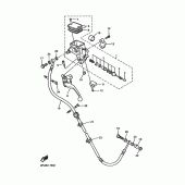 Схема узла: Передний тормозной цилиндр Yamaha XJR1300
