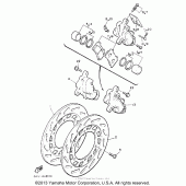 Схема вузла: Переднє гальмо Yamaha XVZ1300 Venture Royale