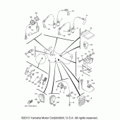 Схема вузла: Електроустаткування (1) Yamaha XV1900 Raider S with Flames